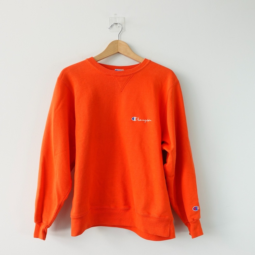Preppy Minimalist Trending Sweatshirt Burnt Orange Reverse Weave Champion S USA